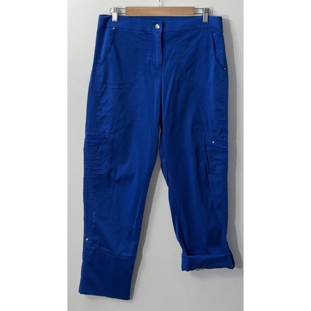 Women's‎ Chicos Chico's Roll Tab Crop Cargo Pants Sz 8 (1) NO Pilling